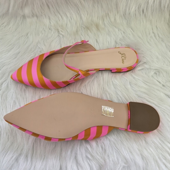 J. Crew Pink and Orange Striped Mules - Picture 3 of 6